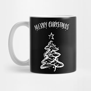 Merry Christmas Tree Sketch Mug